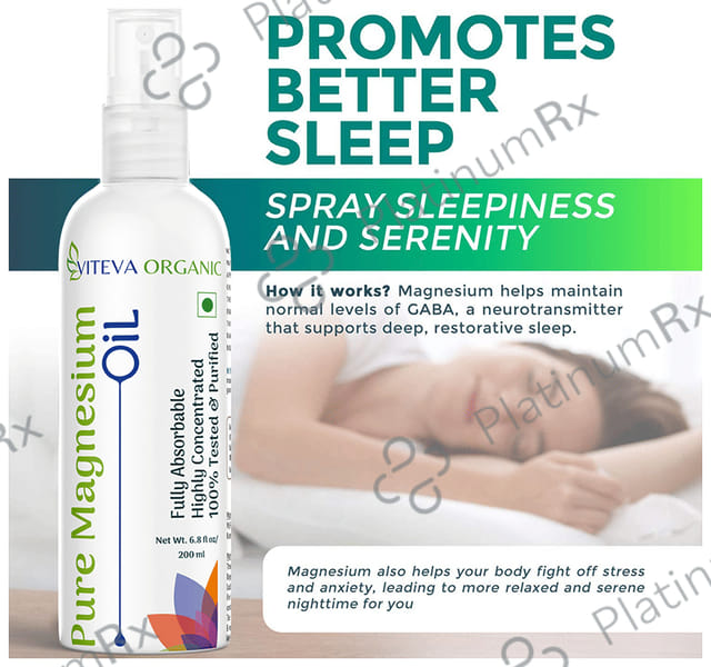 Viteva Organic Pure Magnesium for Sleep Support - Oil