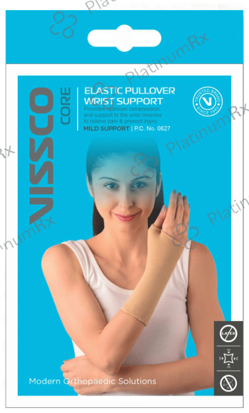 Vissco 0627 Elastic Pullover Wrist Support Beige Small