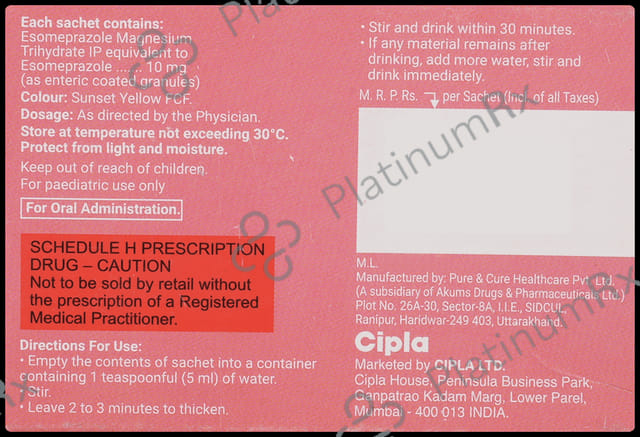 Esomac 10mg Granules 1gm