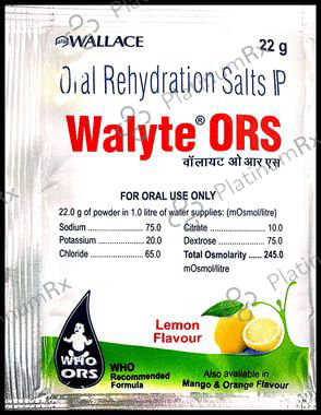 Walyte ORS for Instant Energy Flavour Lemon Powder 22gm