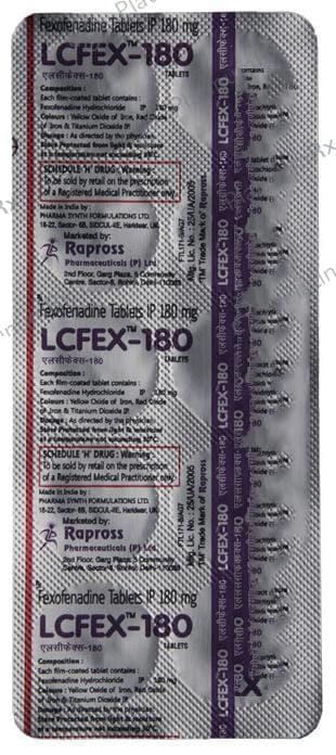 Lcfex 180mg Tablet 10s