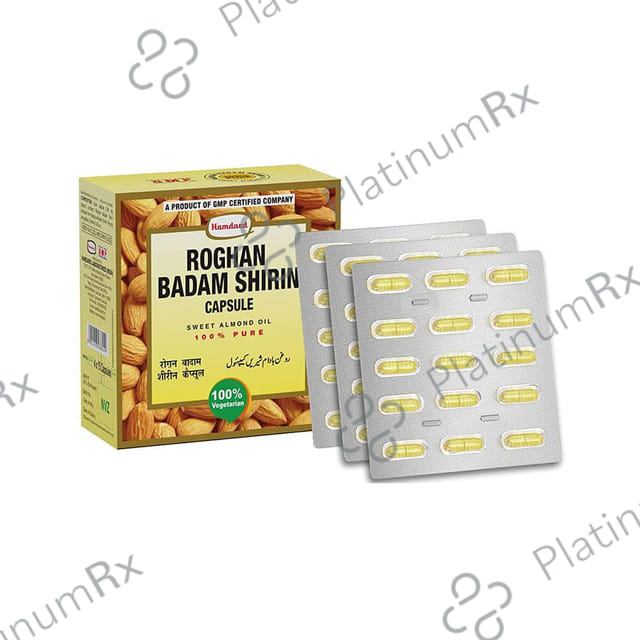 Hamdard Roghan Badam Shirin Pure Almond Oil/Badam Tel Capsule