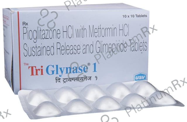 Triglynase 1/500/15mg Tablet SR 10s