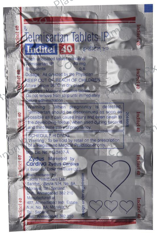 Inditel 40mg Tablet 15s