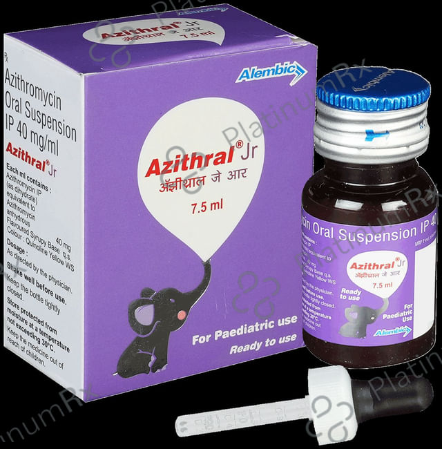 Azithral JR 40mg Oral Suspension 7.5ml