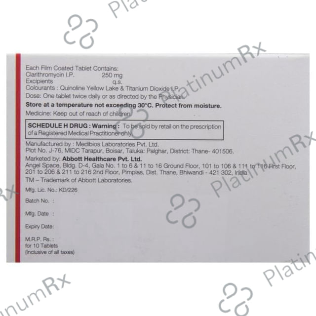 Claribid 250mg Tablet 10s