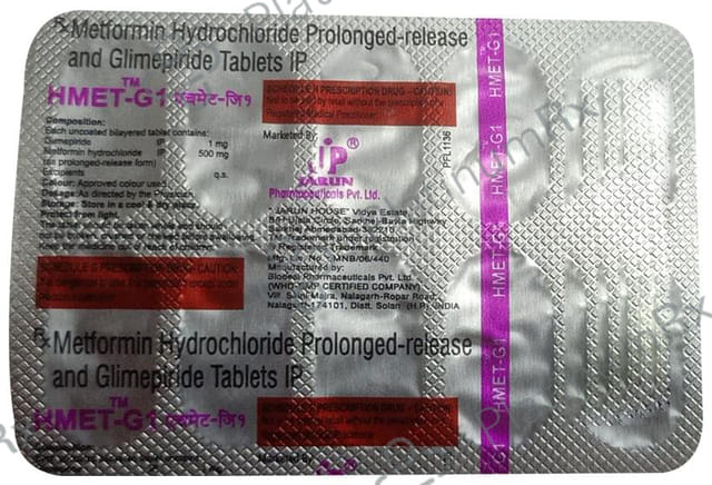 Hmet G 1/500mg Tablet PR 10s