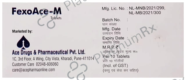 Fexoace 120/10mg M Tablet 10s