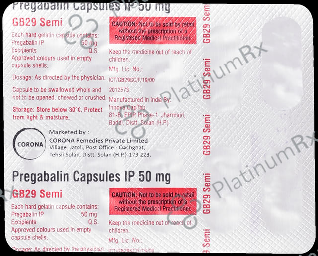 GB 29 Semi 50mg Capsule