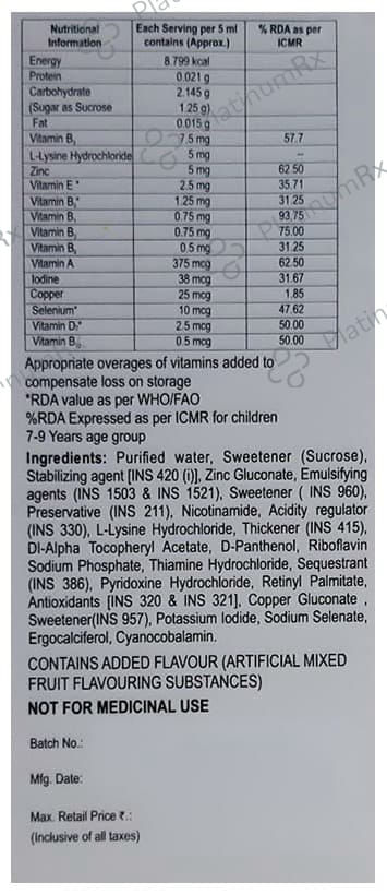 Becozinc H Syrup 200ml