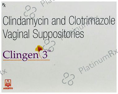 Clingen 3 100/200mg Vaginal Suppository 3s