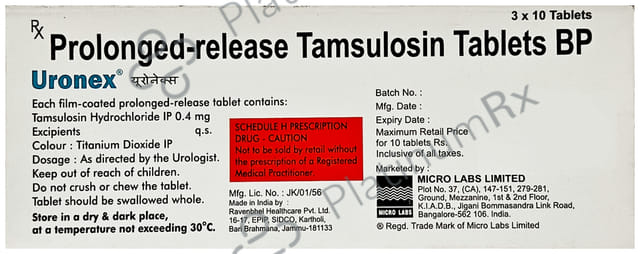Uronex PR 0.4mg Tablet 10s