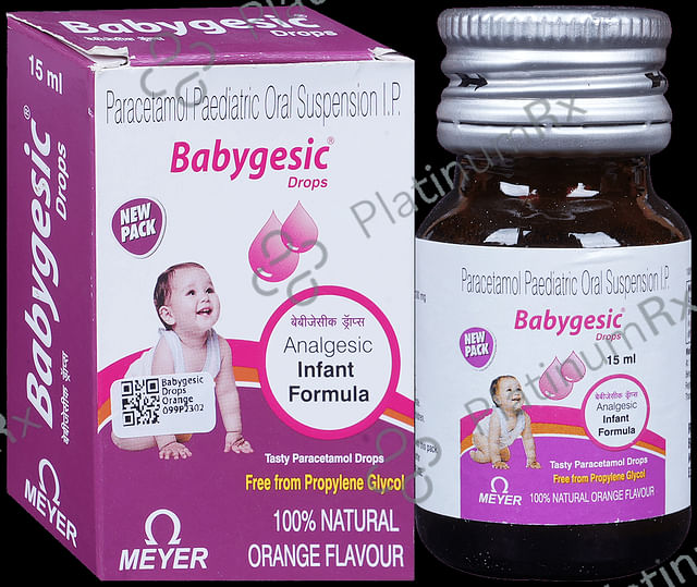 Babygesic 100mg Orange Oral Suspension 15ml