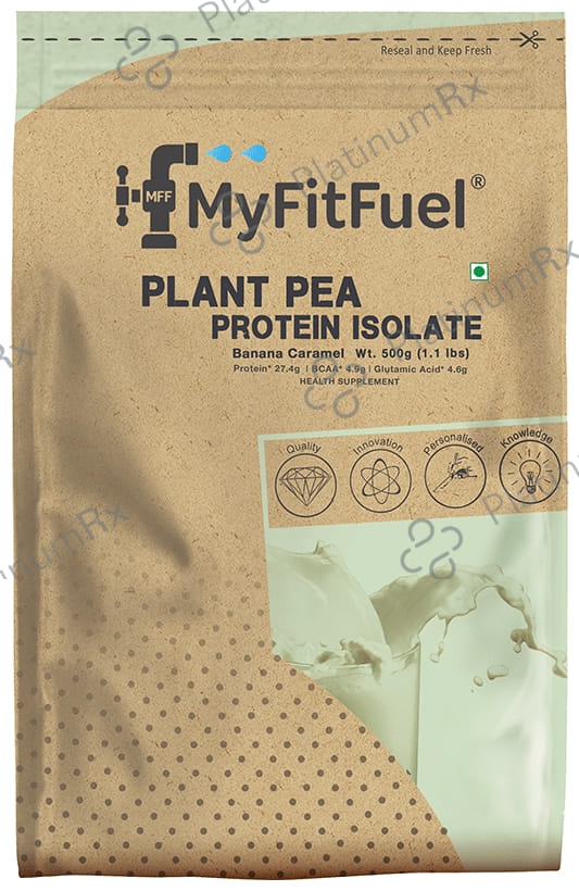 MyFitFuel Plant Pea Protein Isolate Powder Banana Caramel 500 gm