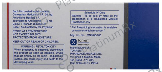 Olmetor AM 5/20mg Tablet 10s
