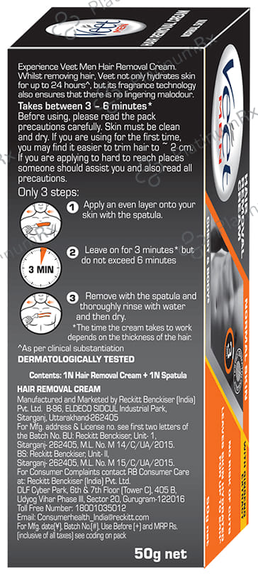 Veet Hair Removal Cream for Men Normal Skin 50gm