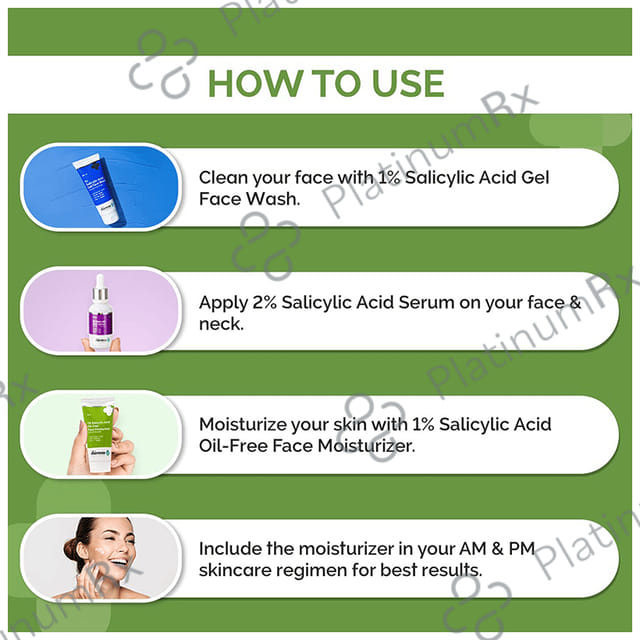 The Derma Co 1% Salicylic Acid Oil-Free Moisturizer For Active Acne 50gm