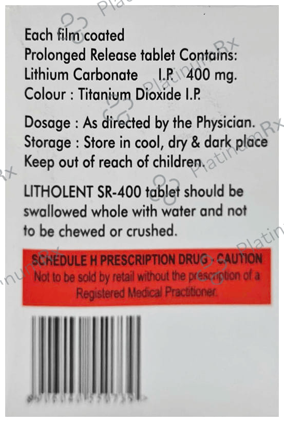 Litholent 400mg Tablet SR 10s