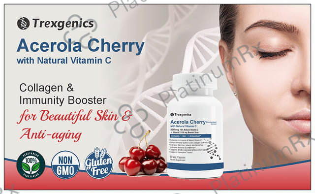 Trexgenics Acerola Cherry with Natural Vitamin C Veg. Capsules