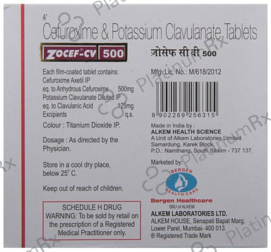 Zocef CV 500/125mg Tablet 6s