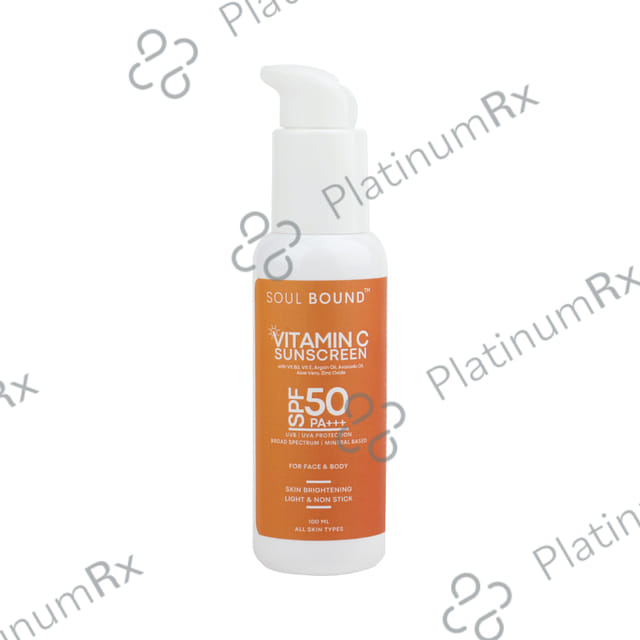 Soul Bound Vitamin C Sunscreen SPF 50 PA+++ Cream 100ml