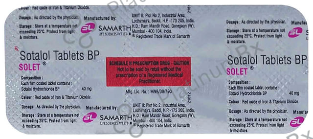 Solet 40mg Tablet 10s