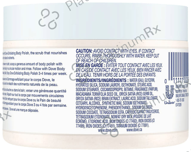 Dove Exfoliating Body Polish Crushed Macadamia and Rice Milk