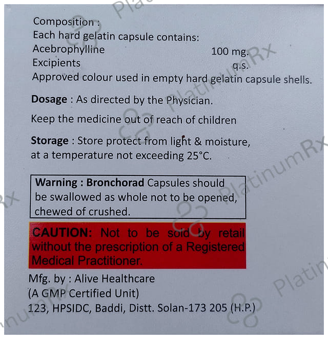 Bronchorad 100mg Capsule 10s