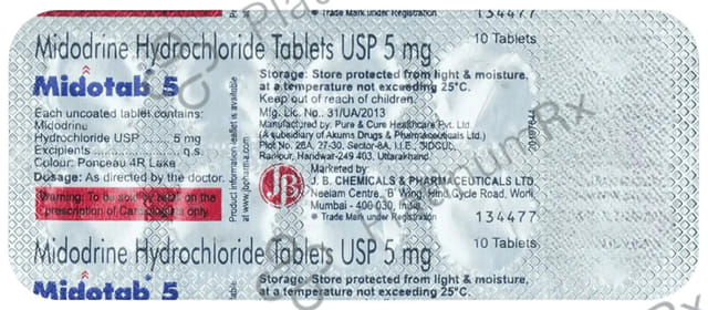 Midotab 5mg Tablet