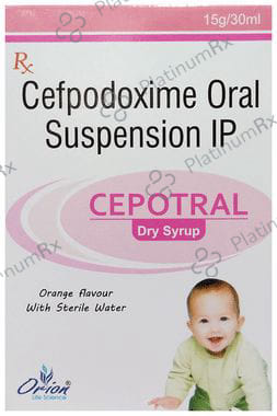 Cepotral 50mg Dry Syrup Orange 30ml