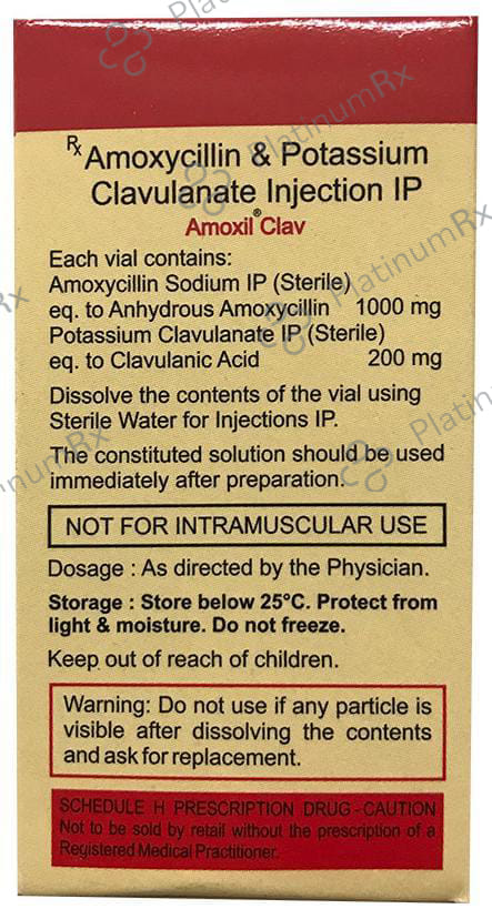 Amoxil Clav 1000/200mg Injection 1s