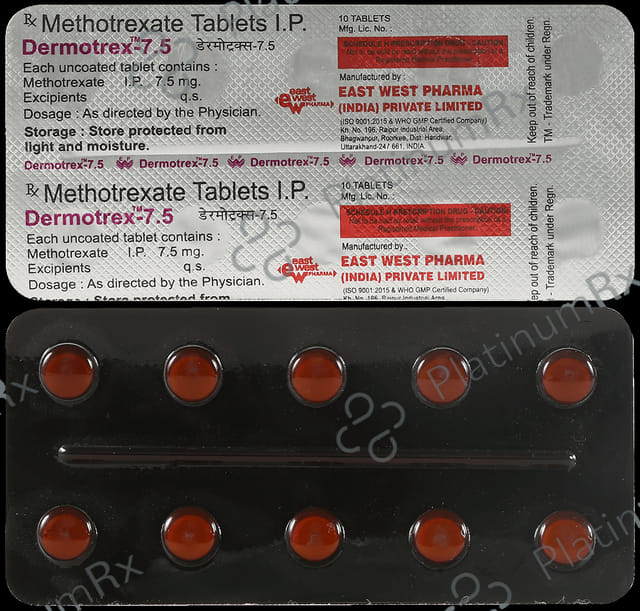 Dermotrex 7.5mg Tablet 10s