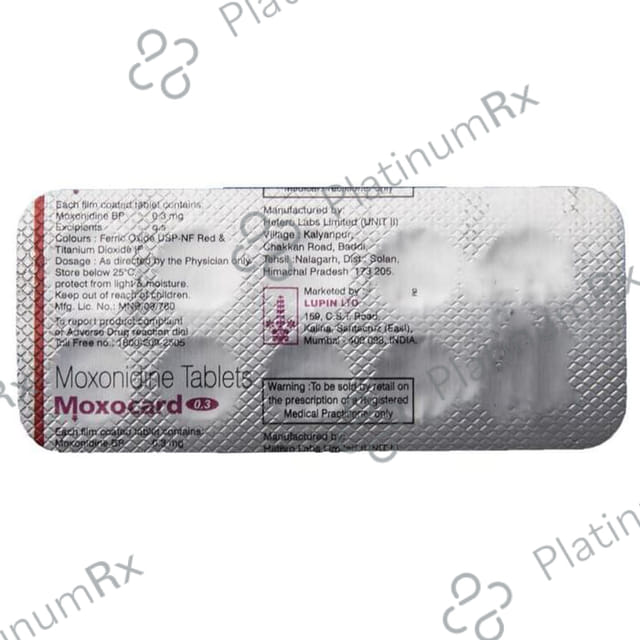 Moxocard 0.3mg Tablet 10s