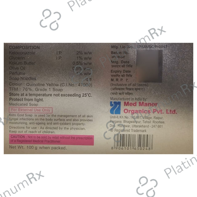 Keto Gold 2% Soap 100gm