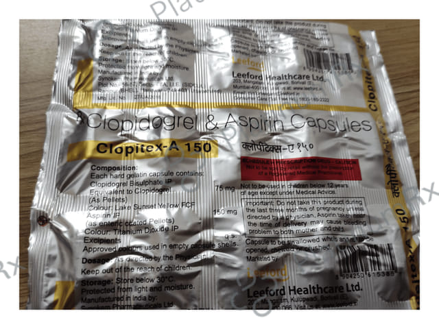 Clopitex A 150/75mg Capsule 15s