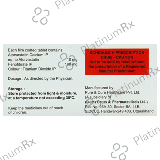 Atorfirst F 10/160mg Tablet 10s (Sinsan)