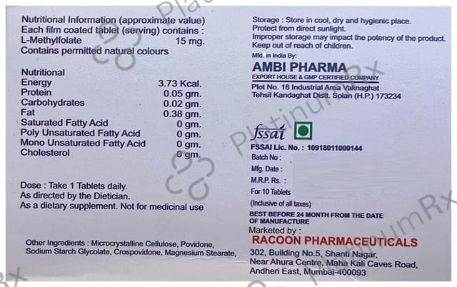 Alfolate 7500mcg Tablet 10s