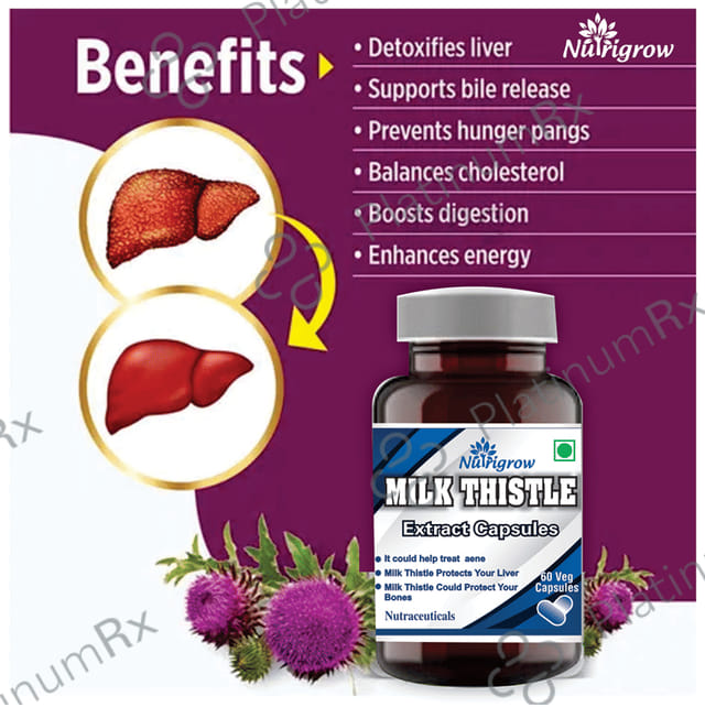 Nutrigrow Milk Thistle Veg Capsule 60 vegicaps