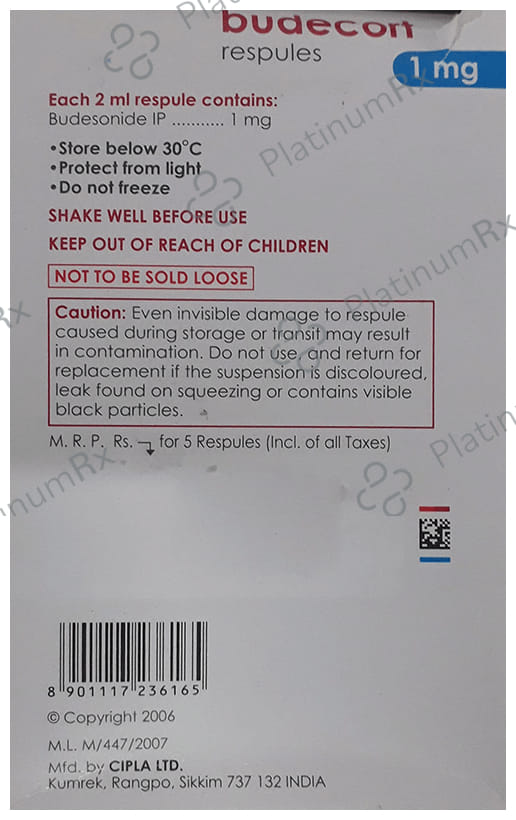 Budecort 1mg Respules 5X2ml