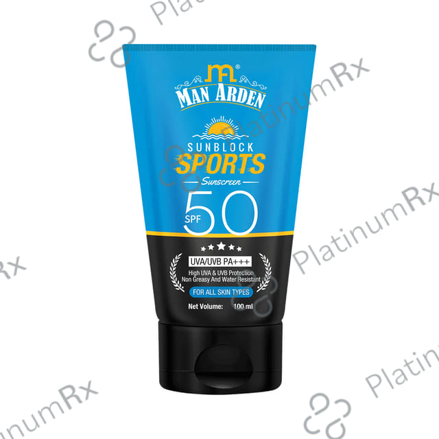 Man Arden Sunblock Sports Sunscreen SPF 50 Cream 100ml
