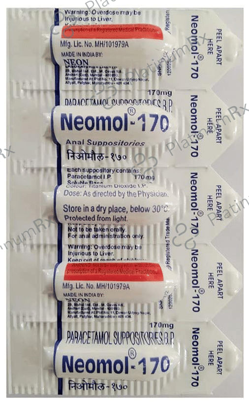 Neomol 170mg Anal Suppository 5s