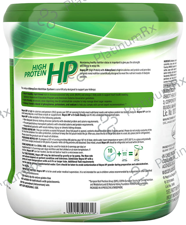 Nepro Complete Renal Nutrition High Protein Vanilla Toffee Flavour Powder 400gm