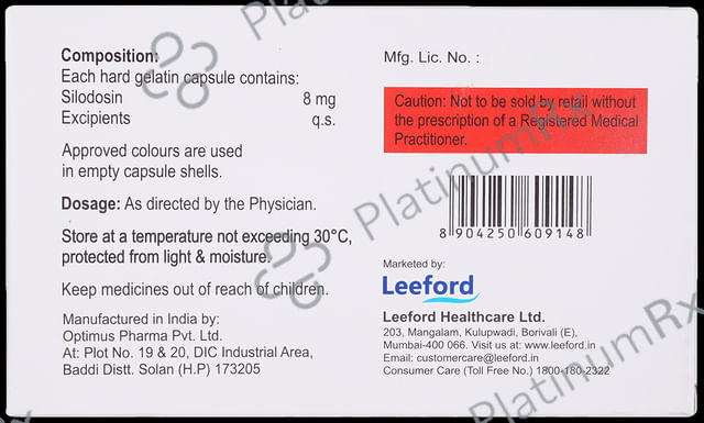 Sildoease 8mg Capsule