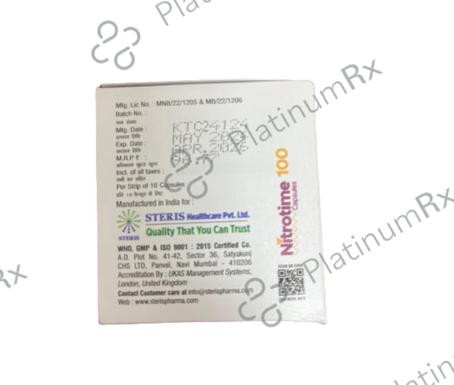 Nitrotime 100mg Capsule 10s