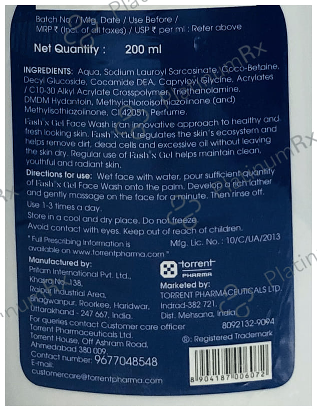 New Fash X Gel Face Wash 200ml