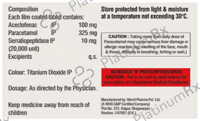 Aceneta SP 10mg Tablet 10s