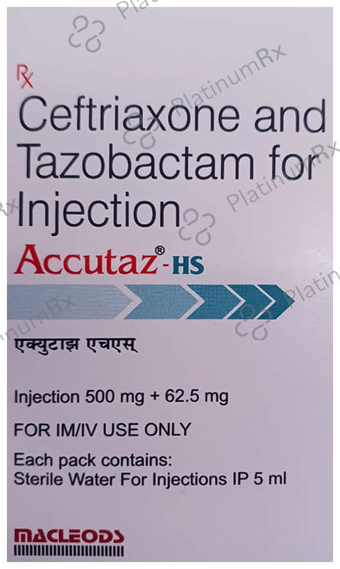 Accutaz HS 500/62.5mg Injection 1s