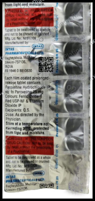 Paxinta CR 25mg Tablet 10s
