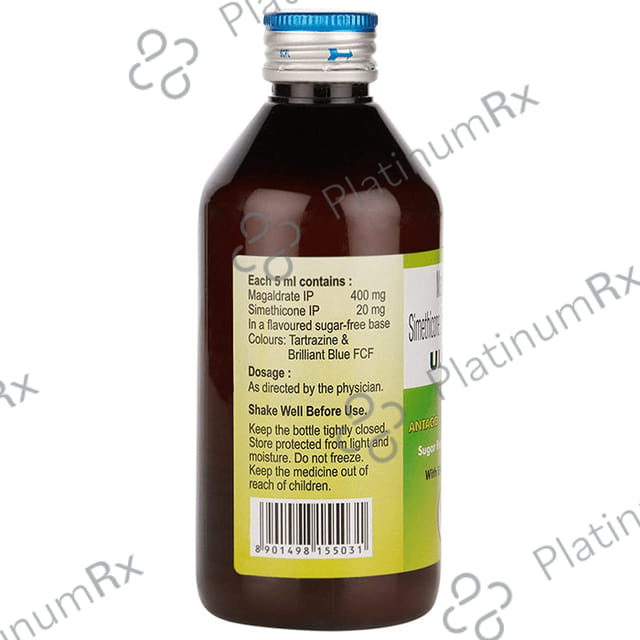 Ulgel Elaichi Sugar Free 400/20mg Oral Suspension 200ml