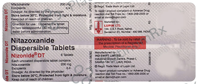 Nizonide 200mg Tablet DT